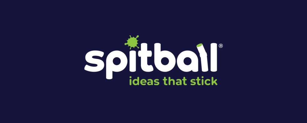 Spitball logo with tagline "Ideas that Stick"