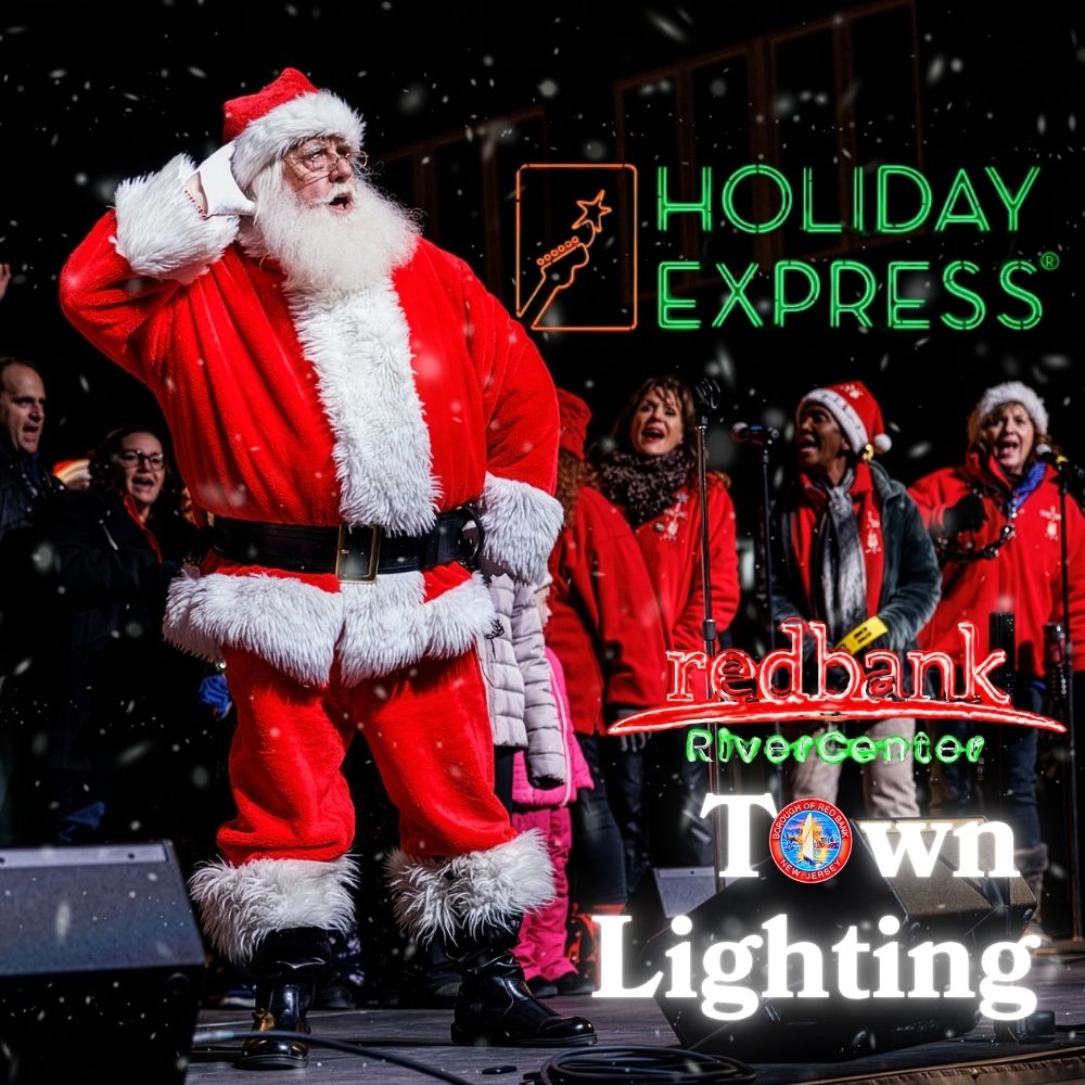 Red Bank Town Lighting Featuring Holiday Express